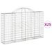 Paniers à gabions arqués 25 pcs 200x30x120/140 cm Fer galvanisé - Photo n°2