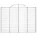 Paniers à gabions arqués 25 pcs 200x30x140/160 cm Fer galvanisé - Photo n°4