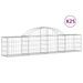 Paniers à gabions arqués 25 pcs 200x30x40/60 cm Fer galvanisé - Photo n°2