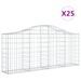 Paniers à gabions arqués 25 pcs 200x30x80/100 cm Fer galvanisé - Photo n°2