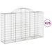 Paniers à gabions arqués 25 pcs 200x50x120/140 cm Fer galvanisé - Photo n°2