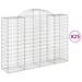 Paniers à gabions arqués 25 pcs 200x50x140/160 cm Fer galvanisé - Photo n°2