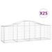 Paniers à gabions arqués 25 pcs 200x50x60/80 cm fer galvanisé - Photo n°2