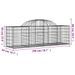 Paniers à gabions arqués 25 pcs 200x50x60/80 cm fer galvanisé - Photo n°6