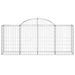 Paniers à gabions arqués 25 pcs 200x50x80/100 cm Fer galvanisé - Photo n°4