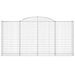 Paniers à gabions arqués 25 pcs 300x50x140/160 cm fer galvanisé - Photo n°4