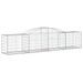 Paniers à gabions arqués 25 pcs 300x50x60/80 cm fer galvanisé - Photo n°3