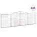 Paniers à gabions arqués 25 pcs 400x30x120/140 cm Fer galvanisé - Photo n°2