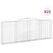 Paniers à gabions arqués 25 pcs 400x30x140/160 cm Fer galvanisé - Photo n°2