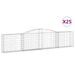 Paniers à gabions arqués 25 pcs 400x30x80/100 cm Fer galvanisé - Photo n°2