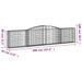 Paniers à gabions arqués 25 pcs 400x30x80/100 cm Fer galvanisé - Photo n°6