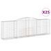 Paniers à gabions arqués 25 pcs 400x50x120/140 cm Fer galvanisé - Photo n°2