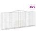 Paniers à gabions arqués 25 pcs 400x50x160/180 cm fer galvanisé - Photo n°2