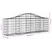 Paniers à gabions arqués 3 pcs 200x30x60/80 cm Fer galvanisé - Photo n°6