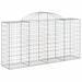 Paniers à gabions arqués 3 pcs 200x50x100/120 cm fer galvanisé - Photo n°3