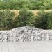 Paniers à gabions arqués 3 pcs 400x30x60/80 cm Fer galvanisé - Photo n°1