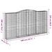 Paniers à gabions arqués 3 pcs 400x50x200/220 cm Fer galvanisé - Photo n°6