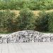 Paniers à gabions arqués 3 pcs 400x50x40/60 cm Fer galvanisé - Photo n°1