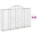 Paniers à gabions arqués 30 pcs 200x30x120/140 cm Fer galvanisé - Photo n°2