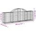 Paniers à gabions arqués 30 pcs 200x30x60/80 cm Fer galvanisé - Photo n°6