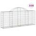 Paniers à gabions arqués 30 pcs 200x30x80/100 cm Fer galvanisé - Photo n°2