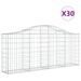 Paniers à gabions arqués 30 pcs 200x30x80/100 cm Fer galvanisé - Photo n°2