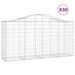 Paniers à gabions arqués 30 pcs 200x50x100/120 cm fer galvanisé - Photo n°2