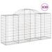 Paniers à gabions arqués 30 pcs 200x50x100/120 cm fer galvanisé - Photo n°2