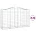 Paniers à gabions arqués 30 pcs 200x50x120/140 cm Fer galvanisé - Photo n°2