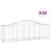 Paniers à gabions arqués 30 pcs 200x50x60/80 cm fer galvanisé - Photo n°2