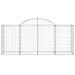 Paniers à gabions arqués 30 pcs 200x50x80/100 cm Fer galvanisé - Photo n°4