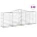 Paniers à gabions arqués 30 pcs 300x50x100/120 cm fer galvanisé - Photo n°2