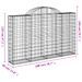 Paniers à gabions arqués 4 pcs 200x30x120/140 cm Fer galvanisé - Photo n°6