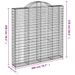 Paniers à gabions arqués 4 pcs 200x30x200/220 cm fer galvanisé - Photo n°6