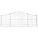 Paniers à gabions arqués 4 pcs 200x30x60/80 cm Fer galvanisé - Photo n°4