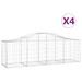 Paniers à gabions arqués 4 pcs 200x50x60/80 cm Fer galvanisé - Photo n°2