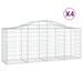 Paniers à gabions arqués 4 pcs 200x50x80/100 cm Fer galvanisé - Photo n°2