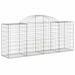 Paniers à gabions arqués 4 pcs 200x50x80/100 cm Fer galvanisé - Photo n°3