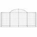 Paniers à gabions arqués 4 pcs 200x50x80/100 cm Fer galvanisé - Photo n°4