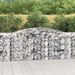 Paniers à gabions arqués 4 pcs 400x50x100/120 cm Fer galvanisé - Photo n°1