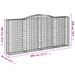 Paniers à gabions arqués 4 pcs 400x50x180/200 cm Fer galvanisé - Photo n°6