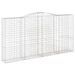 Paniers à gabions arqués 4 pcs 400x50x200/220 cm Fer galvanisé - Photo n°3