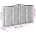 Paniers à gabions arqués 4 pcs 400x50x220/240 cm Fer galvanisé - Photo n°6