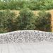 Paniers à gabions arqués 4 pcs 400x50x40/60 cm Fer galvanisé - Photo n°1