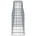 Paniers à gabions arqués 4 pcs 400x50x80/100 cm Fer galvanisé - Photo n°5