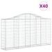 Paniers à gabions arqués 40 pcs 200x30x100/120 cm Fer galvanisé - Photo n°2