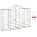 Paniers à gabions arqués 40 pcs 200x30x120/140 cm Fer galvanisé - Photo n°2