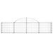 Paniers à gabions arqués 40 pcs 200x30x40/60 cm Fer galvanisé - Photo n°4