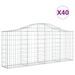 Paniers à gabions arqués 40 pcs 200x30x80/100 cm Fer galvanisé - Photo n°2