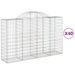 Paniers à gabions arqués 40 pcs 200x50x120/140 cm Fer galvanisé - Photo n°2